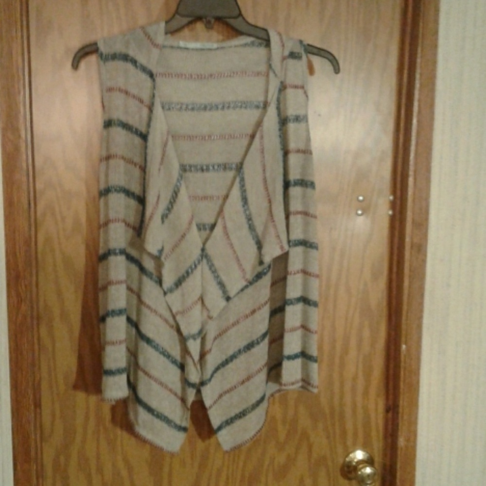 Maurice Hooded Sleeveless Cardigan size Large (H)